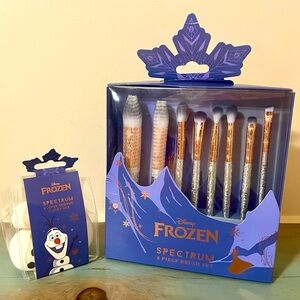 Disney Frozen Spectrum 8-Piece Brush Set with Olaf Sponge & Puff Set